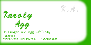 karoly agg business card